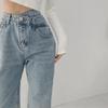 Women's Summer 2022 Light High-Waisted Straight Jeans - Loose, Slim, Cross-Waisted, Thin, Wide-Leg, Floor-Length Pants