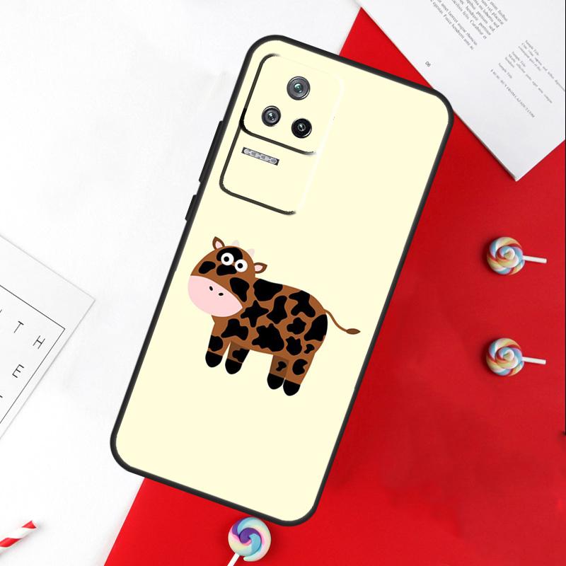 Мультяшный Милый Чехол с Пятнышками Коровы для Xiaomi 15 Ultra 13 14 11T 12T 13T 14T Pro POCO X7 Pro X3 X5 X6 M6 F5 F6 Pro Чехол