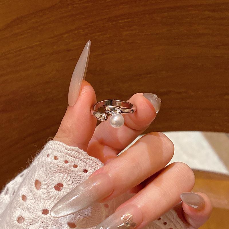 Комплект колец Love с корейским цирконием — роскошные простые кольца для универсального стиля