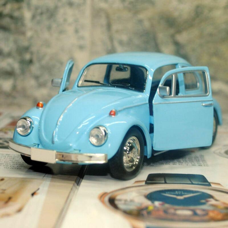 UK Vintage Beetle Diecast Pull Back Car Model Toy Children Gift Table Top Decor