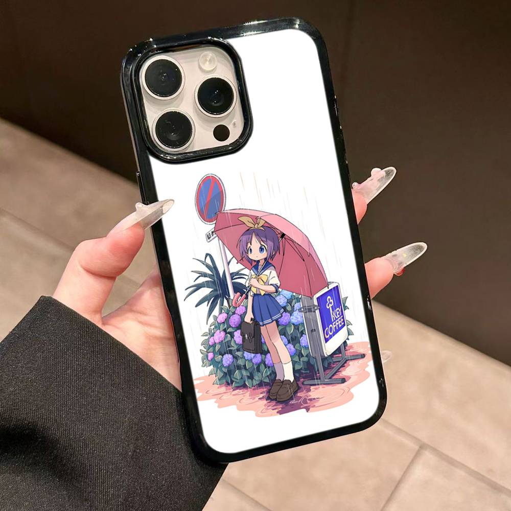 K-Konata Izumi Счастливая S-Звезда Для IPhone 11 12 13 14 15 16 17 Pro Max Plus Ударопрочные Задние Чехлы для Телефона из ТПУ+ПК