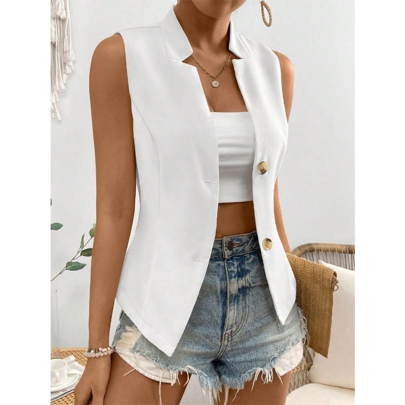 Модный кардиган без рукавов с V-образным вырезом, женский костюм, рубашка, жилет, куртка с V-образным вырезом, приталенный, офисный жилет, повседневная однотонная женская майка, элегантная одежда