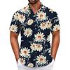 American Casual Full-print Shirt Men's Hawaii Beach Travel Vacation Short-sleeved Shirt Handsome Casual Japanese Style