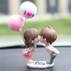 Car Decoration Cute Cartoon Couples Action Figure Figurines Balloon Ornament Auto Interior Dashboard Accessories For Girls Gifts