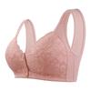Sponge Cup Front Buckle Breathable Middle-aged and Elderly Lingerie Women's Strapless Vest Lace Large Bra