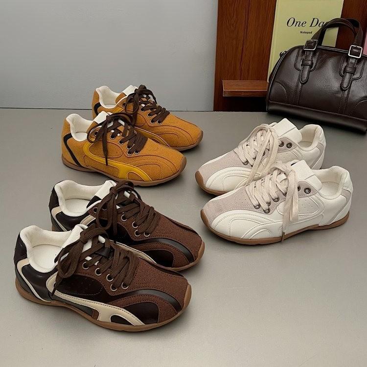 Cowhide Version of German Training Shoes Women's 2025 Spring New Casual Shoes Versatile Sports Shoes Breathable Forrest Gump Shoes Temperam