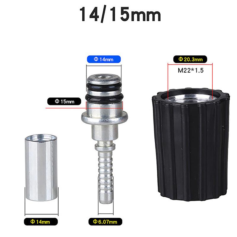 Фитинги для шланга мойки высокого давления D14 D15 мм кольцевая гайка M22 фитинг для шланга мойки автомобиля поворотный соединитель