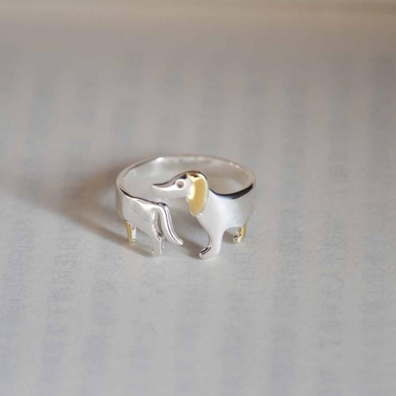 ANENJERY Кольцо для домашних животных для женщин, простое милое креативное регулируемое кольцо, ювелирное изделие