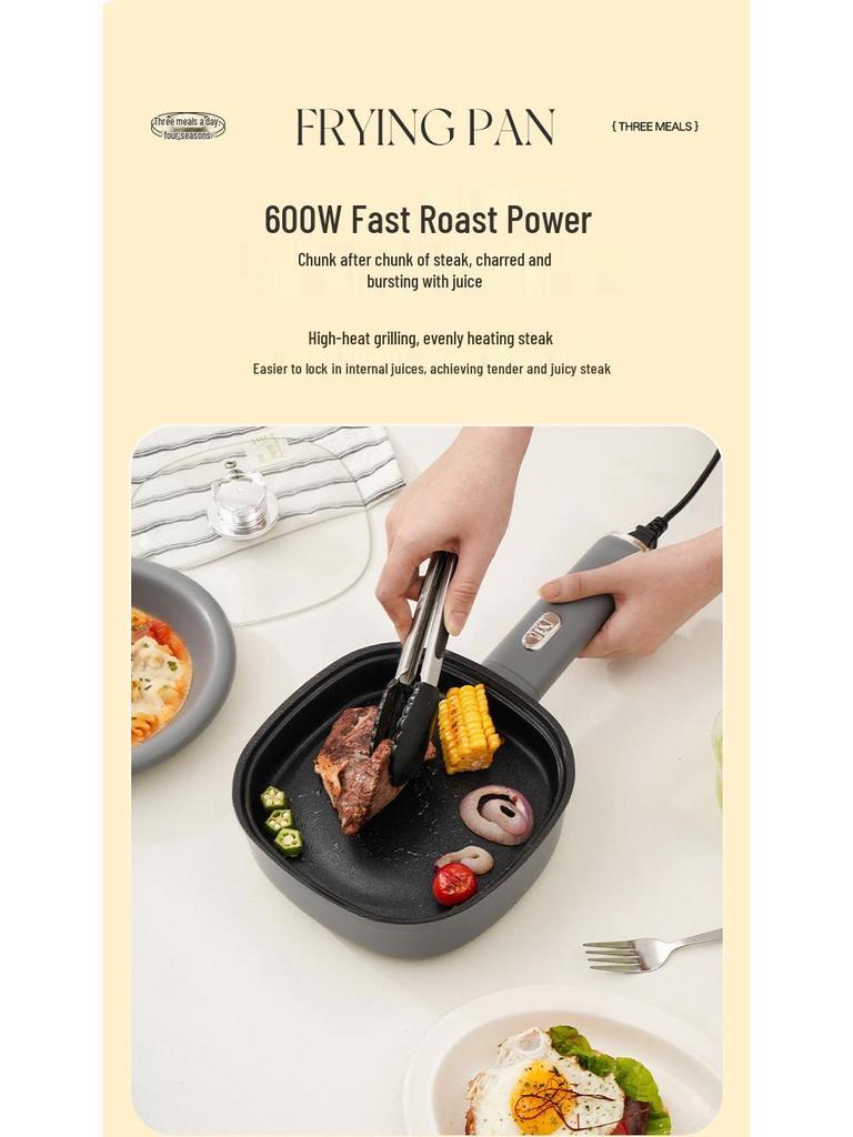 Compact Non-Stick Electric Griddle & Waffle Maker