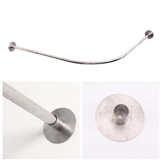 Yousheng L-образный карниз для занавески для душа из нержавеющей стали, телескопический регулируемый угловой штанга для ванной комнаты, ванна, черный карниз для душа, 90 градусов