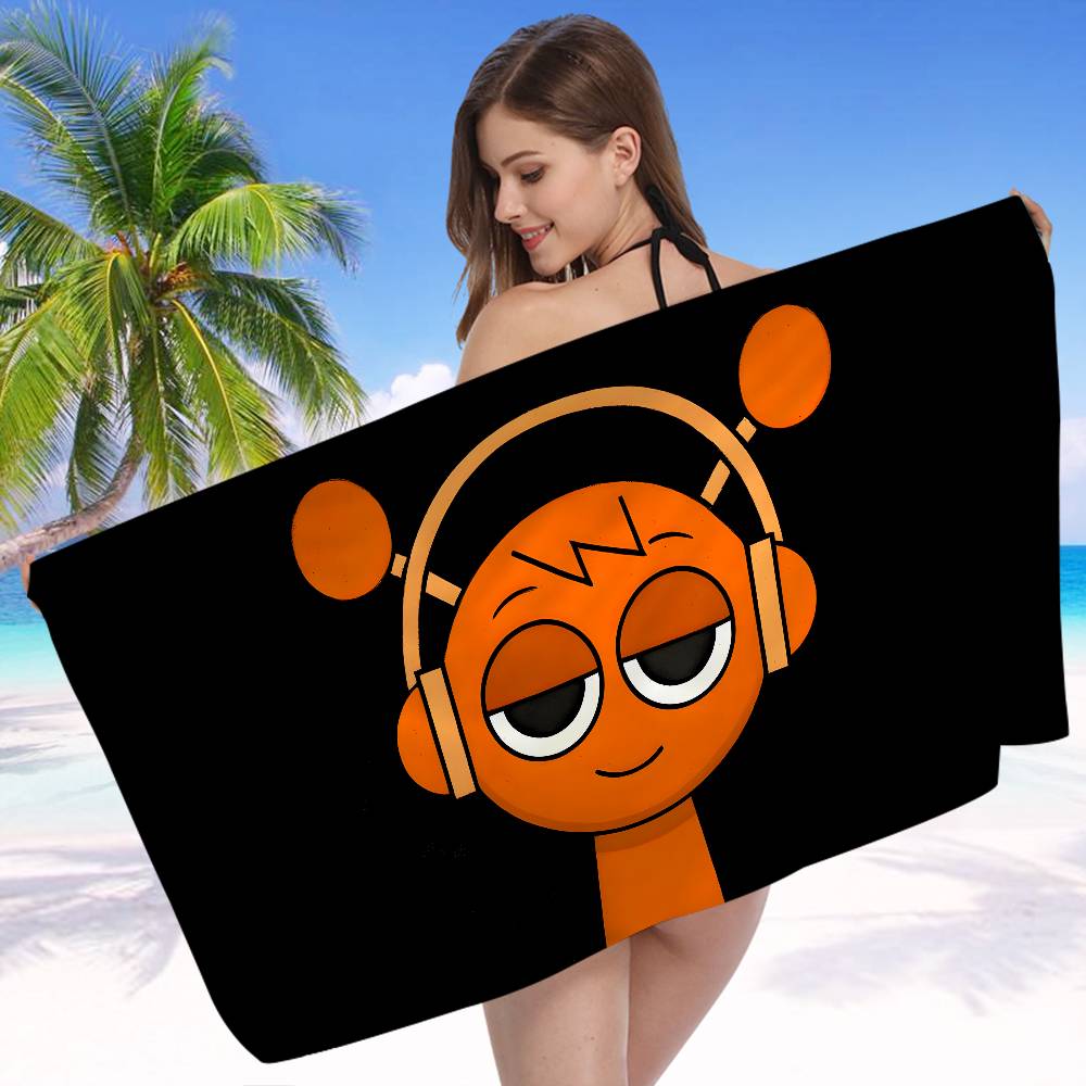 I-Incredibox S-Sprunki Аниме Пляжное Полотенце для Купания Мягкое Впитывающее Мочалка Детские Подарки для Детей Путешествия Кемпинг Спортзал