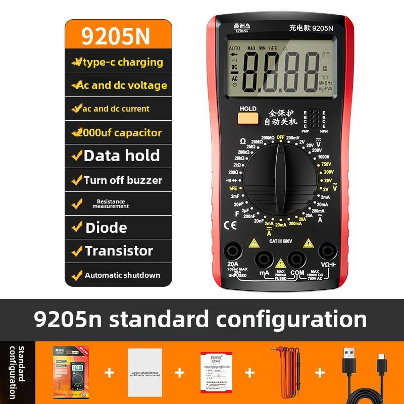 Высокоточный цифровой мультиметр с подсветкой, автоматический многодиапазонный тестер для измерения напряжения, тока, сопротивления