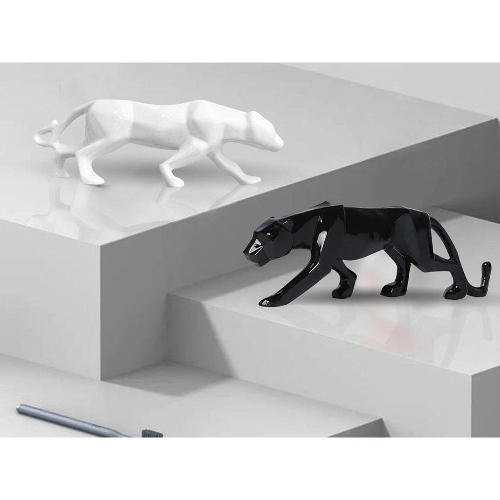 Современная черно-белая пантера геометрической формы для домашнего декора (Упаковка из 2 штук, Белый и Черный)