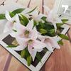 1 Pc 3 Heads Sweet Artificial Flower Fake Lily Floral Home Wedding Party Decor