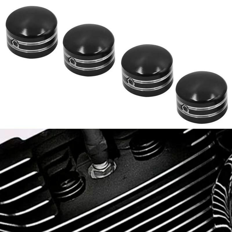4pcs Motorcycle Spark Plug Cover Head Bolt Caps For Harley Sportster Xl 883 1200 48 Twin Cam Touring 1999- Spark Plug Cover