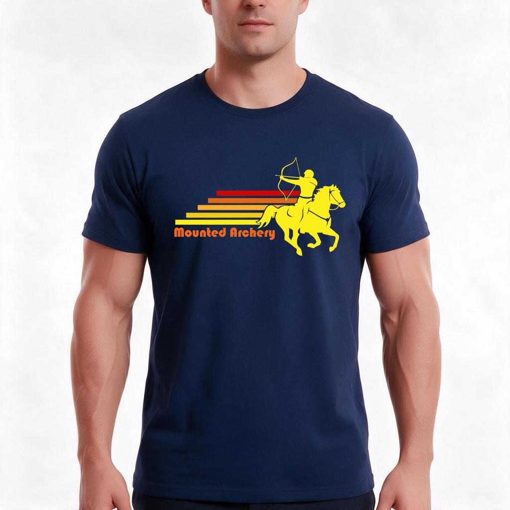 Mounted Archery Retro Equestrian Horse Nickerstickers On Redbubble Tshirt Summer Casual Cotton Tee Vintage Graphic Print