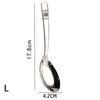 S/M/L Stirring Spoon FU Character Coffee Spoon Portable Dessert Spoon  for Kitchen Tools