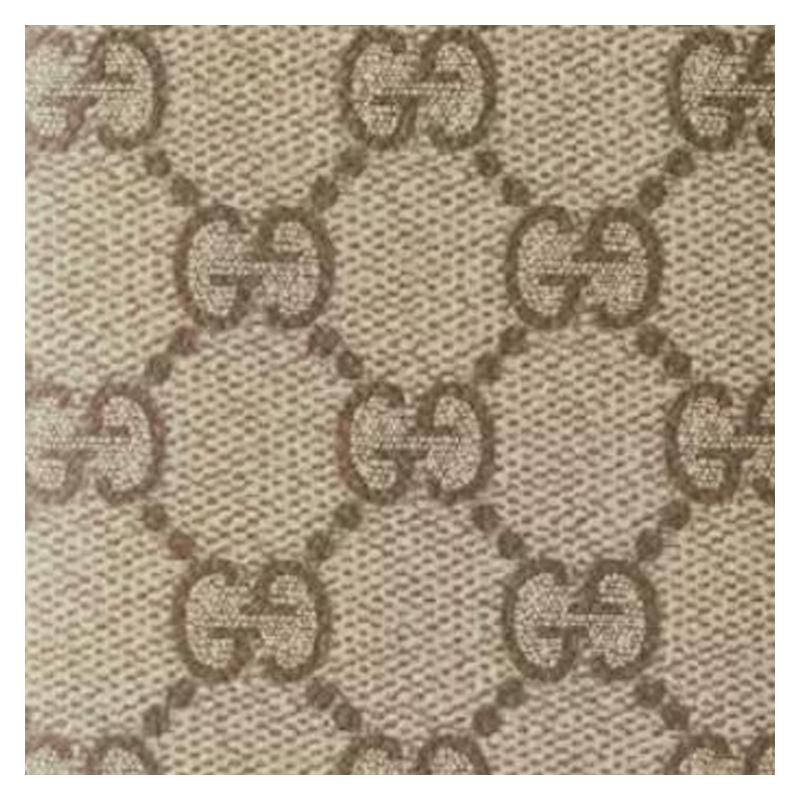 Gucci GG Emblem Logo fully printed flip closure, coated fabric, card holder, men's style, beige with dark brown