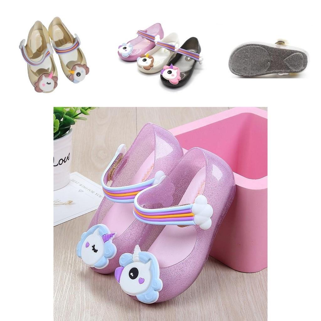 Детские туфли Mini Melissa Mary Jane с единорогом, дышащие, удобные и очаровательные