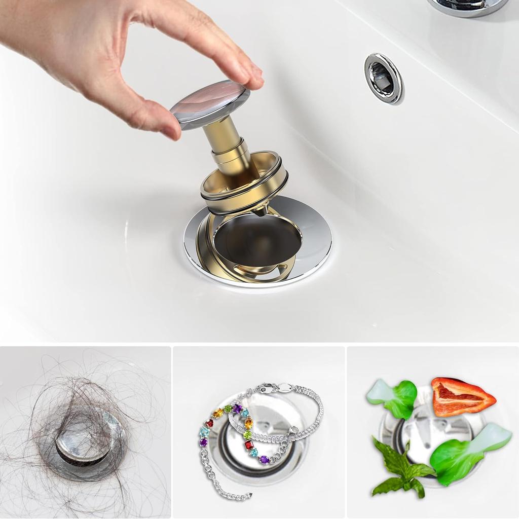 Слив для раковины, комплект для слива раковины в ванной комнате, сифон для раковины с гибким выдвижным сливным шлангом из ПВХ и выдвижной пробкой для раковины, устойчивый к запаху и насекомым