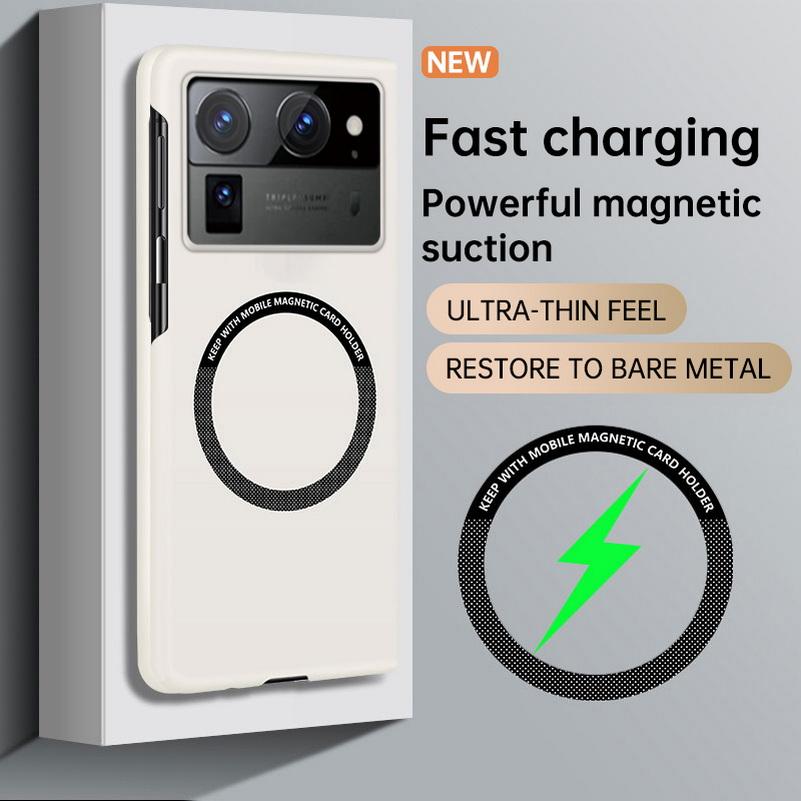 Ultra-thin Frameless Phone Case For Tecno Phantom V Fold2 Tecno V Fold Magsafe Magnetic Hard Cover
