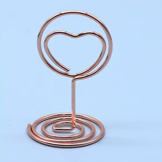 10Pcs Love Heart Table Number Holder Place Card Photo Picture Clip Memo Note Card Stand Wedding Anniversary Birthday Party Centerpieces