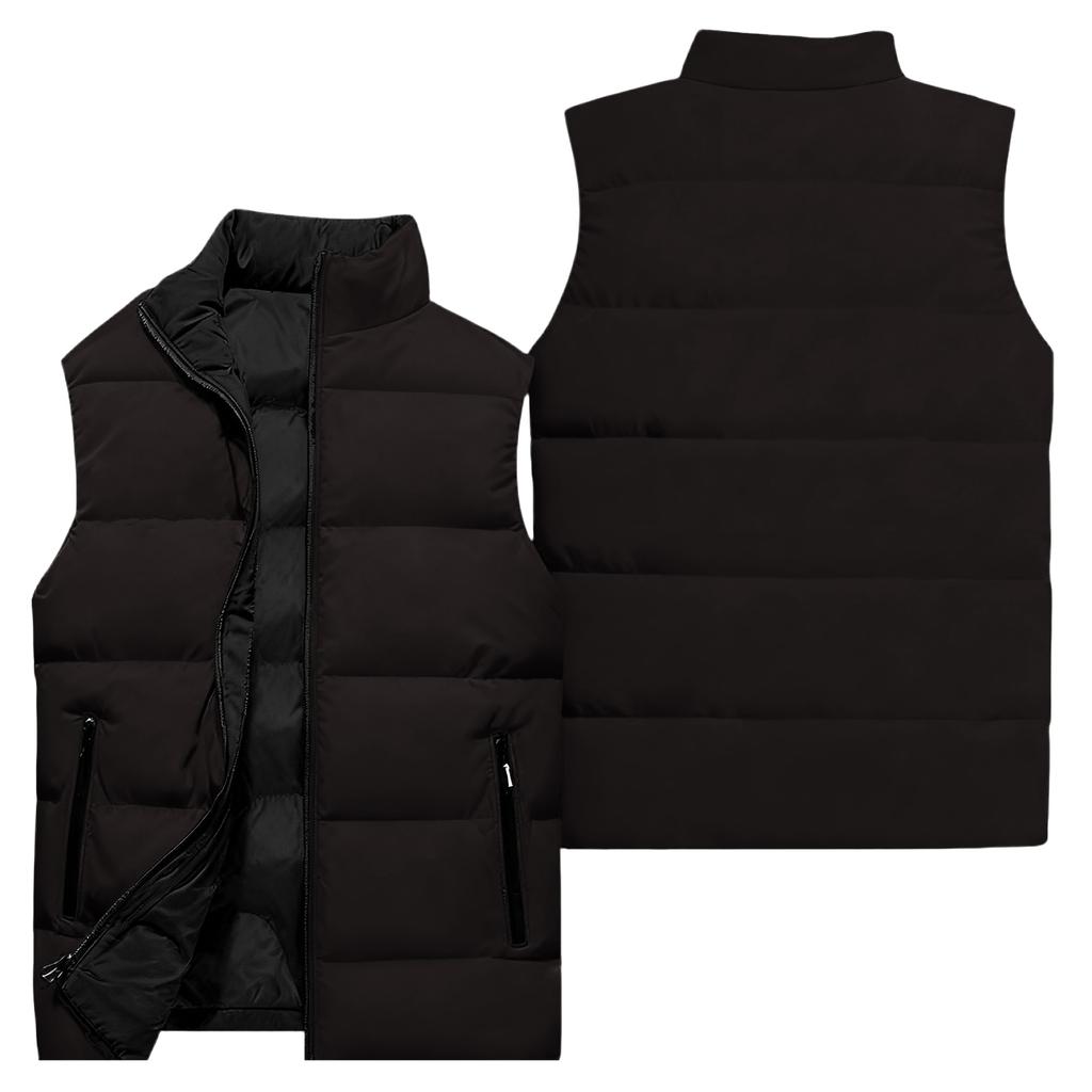 Ladies' Casual And Fashionable Sleeveless Vest Solid Color Cotton Jacket