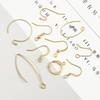 18K Gold-Plated Copper Hoop Dangle Earrings - Handmade Ear Jewelry for DIY Crafts