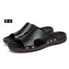 Fashion Sandals Men's Leather  Classic Summer Men Slippers Soft Original Sandals Real Leather Slippers Men Roman Outdoor Leather Slides