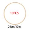 10pcs Wooden Ring Circle Round Bamboo Embroidery Hoop Frame DIY Wreath Catcher Wood Craft Wedding Decoration Home Garden Decor