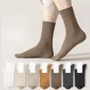 Женские носки до середины голени, универсальные носки на весну и осень, удобные и дышащие, однотонные, многослойные носки