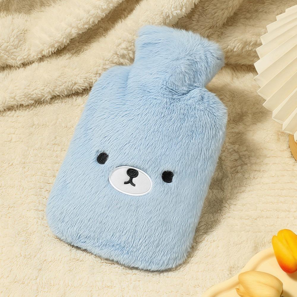 500ml Period Hot Water Bag Soft Plush Hand Feet Warmer Bag Warm Water Bag  For Period Pain Relief