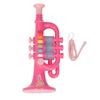 Horn Toy Simulation Design Dynamic Lighting Effect Musical Instrument Horn Toy Gift with Lanyard for   3 Years Old