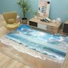 Современный стиль Пляжный ковер для гостиной Противоскользящий Декор спальни 3D Коврик без ворса Мягкий Коврик для входной двери Легко чистить Стираемый