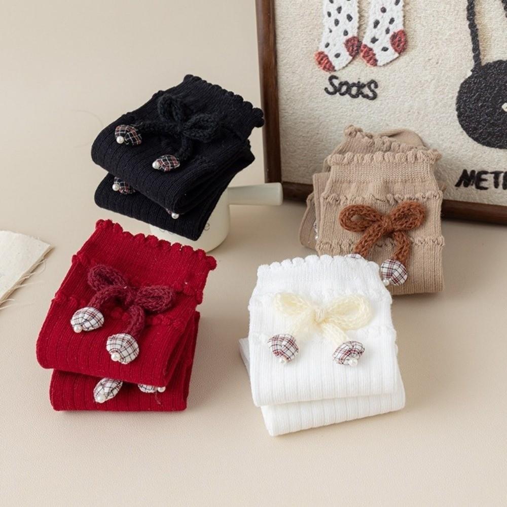 Knee High Length Slouch Socks Knitted Material Knitted Socks Sweet Knee High Socks School Uniform
