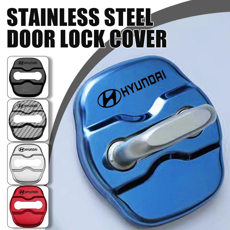 4pcs Car Door Lock cover Protect Buckle Cover Latch Stop Anti Rust For Hyundai NLINE I30 I20 Venue Tucson Kona IX35 I40 IX20 XX1