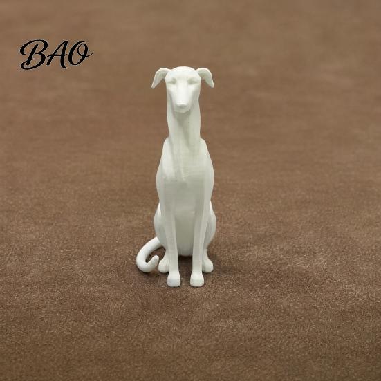 Desktop Dog Ornament 3D Printed Huibiti Figurine, Simulated Sitting Shape Model, Delicate Hair Mini Statue Texture, One-Piece Molding, Gift for Lovers