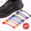 Двенадцатые 1-метровые эластичные цветные шнурки без завязывания для повседневной обуви