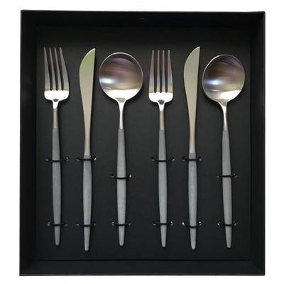 Сервиз Cutipol GOA Grey Silver, 6 предметов