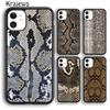Krajews Cobra Python Snake Skin Phone Case Cover For iPhone 14 5 6s 7 8 Plus X XR XS 11 12 13 Pro Max Samsung S21 S22 Ultra Plus