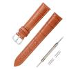 [Jumpsunfun] ремешок для часов из натуральной кожи, ремешок для часов из тисненой кожи крокодила, сменный ремень для часов 14 мм/светло-коричневый (инструкция
