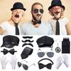 Chauffeur Suit Driver Hat Mustaches Eyeglasses Gloves Set Photo Props Halloween Party Coaplay Chauffeur Role Playing