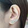 New Fashion Luxury Cubic Zirconia Stud Earrings for Women Cartilage Ear Cuff Earrings Modern Girl Accessories Wedding Jewelry