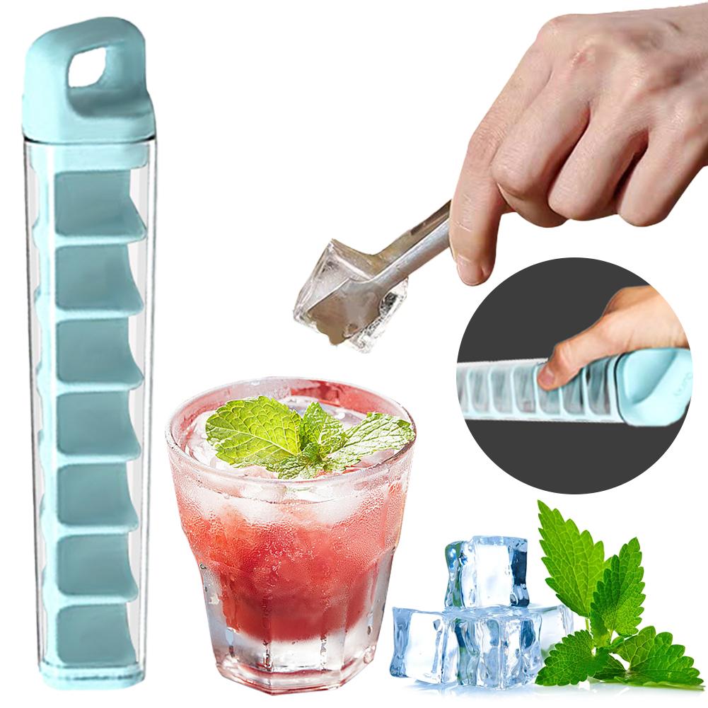 Мини-форма для кубиков льда в форме трубки. Легко выдвигается и выталкивается. Формы для изготовления кубиков льда. Идеально подходят для спортивных бутылок и бутылок с водой.