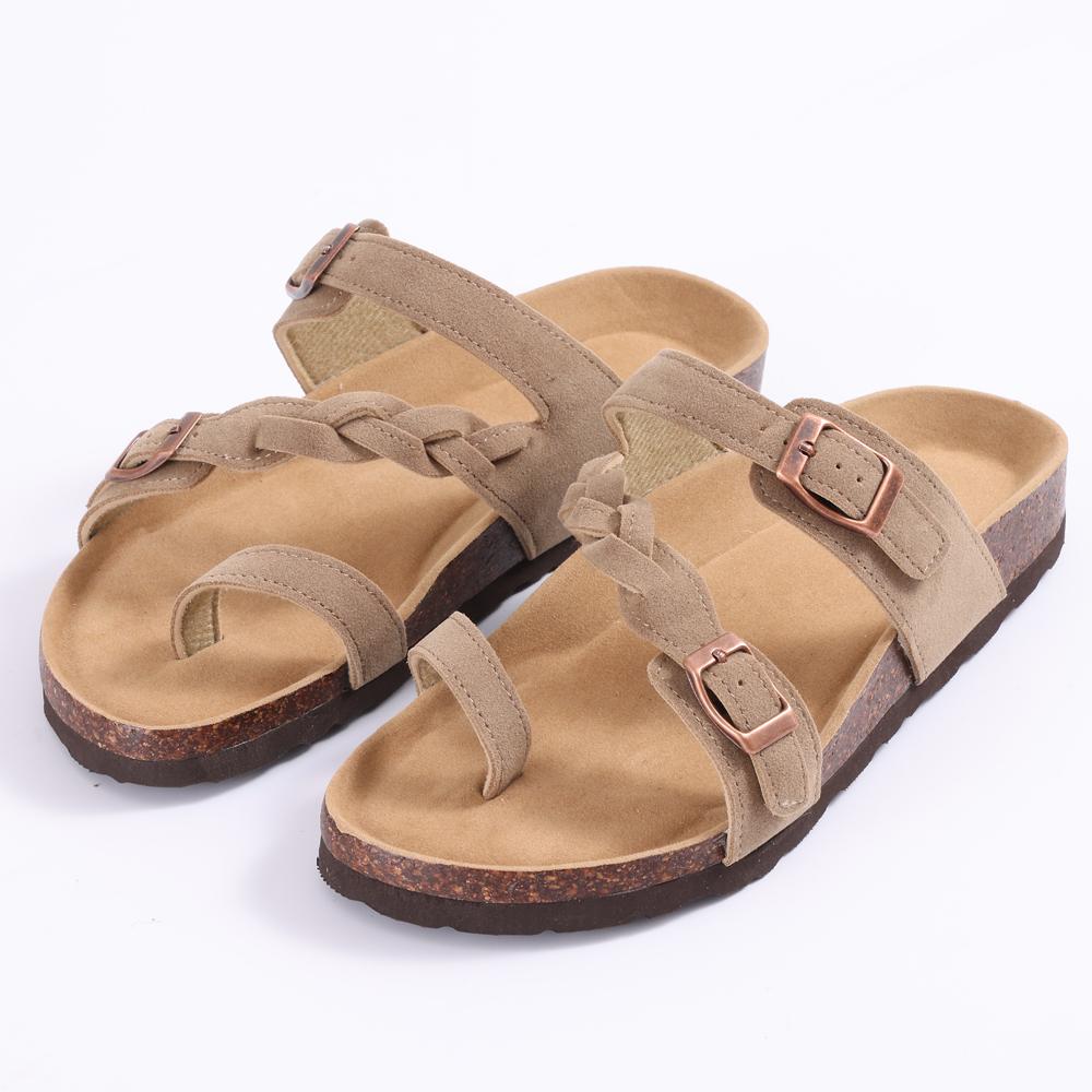 Модные летние женские сандалии Smile на пробковой подошве с поддержкой свода стопы, удобные шлепанцы с двойными регулируемыми пряжками