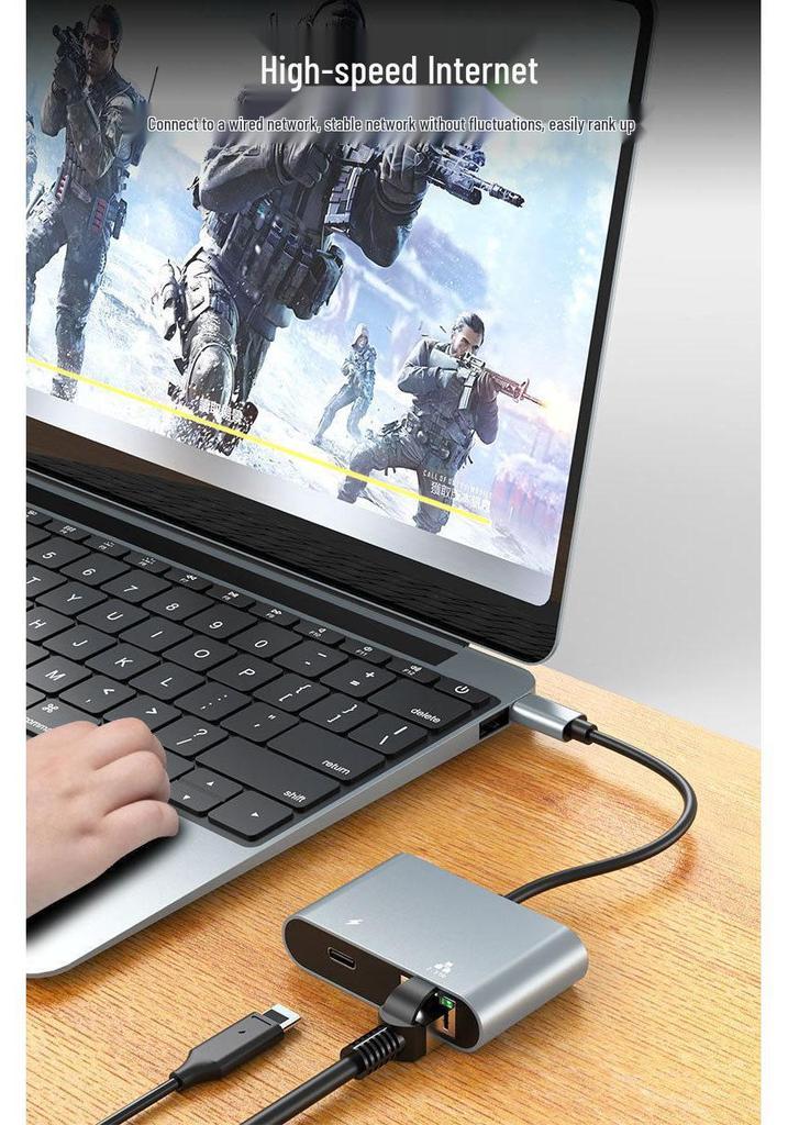 Адаптер-хаб USB-C на 2,5G Ethernet и PD-зарядку 100 Вт - Двухфункциональная док-станция