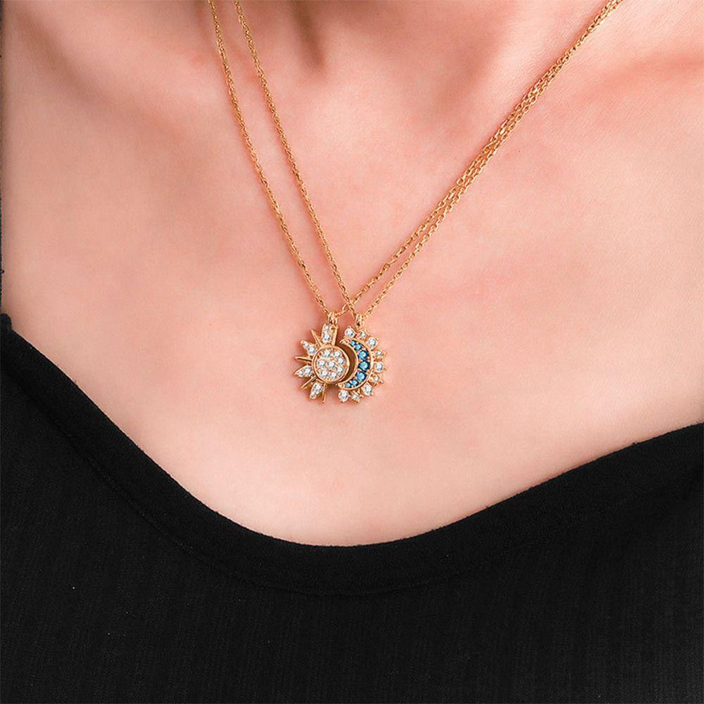 Магнитное ожерелье «Солнце и лунный свет» Парные ожерелья «Солнце и луна» Ювелирные изделия для пар