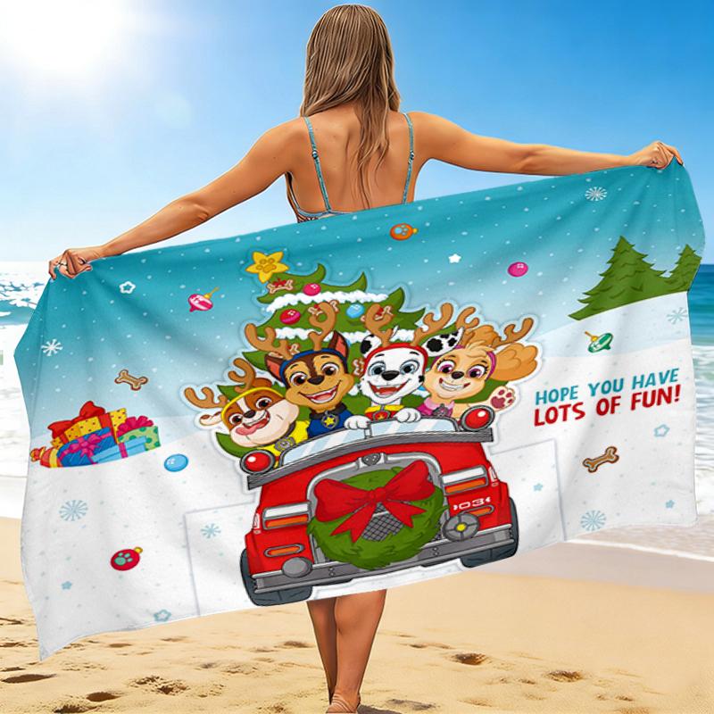 1Pc Christmas Fun Friends Beach Towel Quick Dry Multiuse For Beach Pool Gym Yoga Home Travel Christmas Halloween Xmas Gift S1324