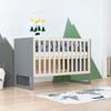 Lit bébé CHRUPPY 60 x 120 cm gris et naturel
