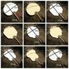 Versatile DIY Xuan Paper Fan Bamboo Handle Japanese Style DIY Fan Blank Round Fan